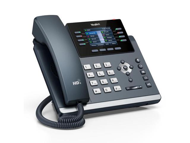 Yealink SIP-T44W - WI-Fi IP Phone - 12 VoIP Accounts. 2.8-Inch Color Display. Dual-Port Gigabit Ethernet, PoE, Power Adapter Not Included