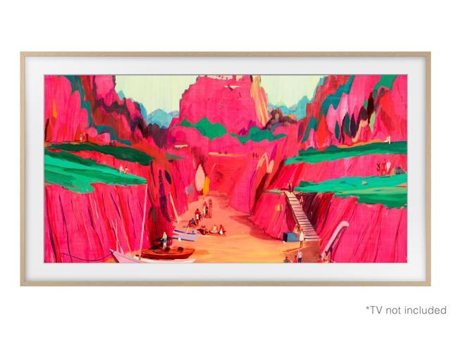 Samsung - 75" The Frame Customizable Bezel - Modern - Teak - image 4