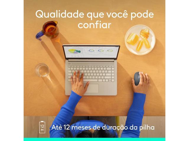 Logitech - M196 Lightweight Bluetooth Wireless Optical Mouse Compact 3-Button Ambidextrous Mouse with Smooth Tracking - Wireless - Graphite - image 12