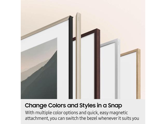 Samsung - 85" The Frame Customizable Bezel - Modern - Brown - image 12