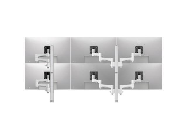 Atdec Six Monitor Desk Mount - White