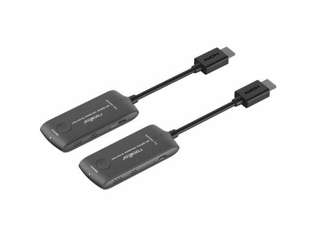 Rocstor TrueReach TR9 4K@60Hz Mini Portable 65ft (20M) HDMI over Wireless Extender 4096×2160@60HZ (Y10G009-B2) - Black