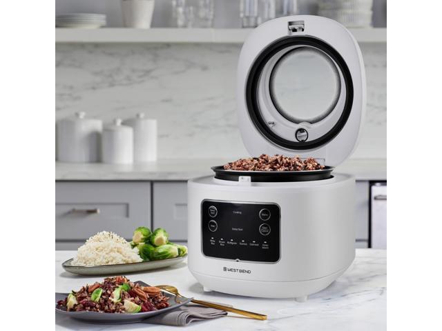 West Bend Programmable 12-Cup Multi-Function Rice & Grain Cooker- White