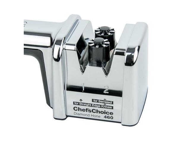 Chefs Choice Manual Multi Edge Diamond Hone Knife Sharpener M460, Platinum