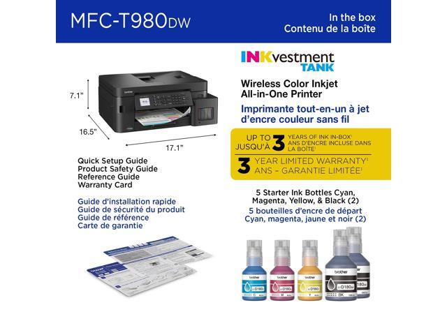 Brother MFC-T980DW INKvestment Tank Wireless Color Inkjet All-in-One Printer with up to 3-Years of Ink - image 6