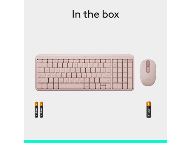 Logitech - MK250 Full-size Bluetooth Wireless Keyboard and Mouse Combo for Windows/MacOS with Fast & Easy Connectivity - Rose - image 12