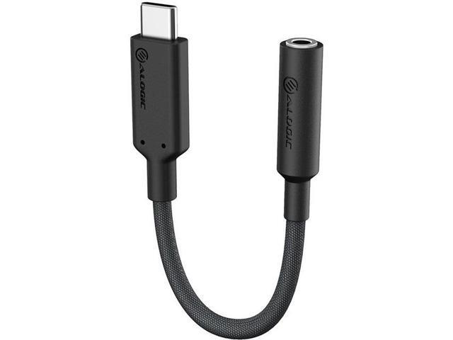 ALOGIC Elements PRO 10cm USB-C to 3.5mm Audio Adapter Black ELPC35ABK