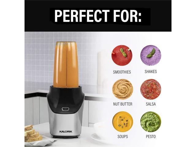 Kalorik Bullet Blender Set 34 & 15.2oz High-Speed Portable Fitness Blender Set with Blending Cups