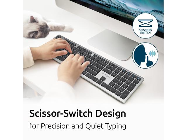 Kensington KB535 Wireless Keyboard, Bluetooth & 2.4GHz Connection, Full-Size Layout, Quiet Scissor-Switch Keys, Programmable, Copilot Hotkey,...