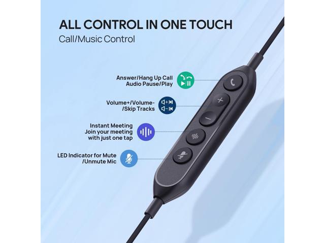Yealink UH42 USB-C/A Headset with Noise Cancelling Mic, Wired Headphones for PC Computer Laptop, Compatible with Zoom Teams, Comfort Ear Cushions,...