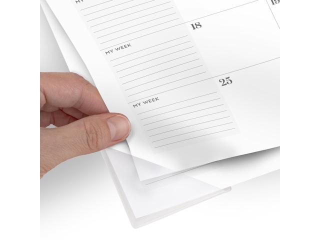 WorkStyle Monthly Desk Pad Calendar 21.75 x 17 White Sheets Teal Headband/Clear Corners 12-Month Jan-Dec: 2026 1606704