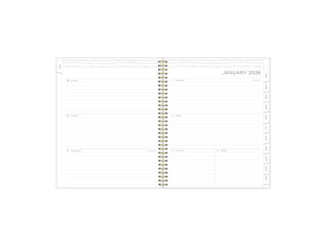 Mimosa Weekly/Monthly Planner 11 x 8.5 Floral Artwork Yellow/Green/White Cover 12-Month Jan to Dec: 2026 149059