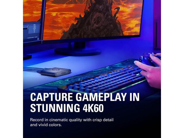 Elgato - 4K S – Ext Capture 4K60, 1440p120/1080p240 Passthrough and Capture for PS5, Xbox Series X/S, Switch 2, PC, Mac, iPad - Black - image 4