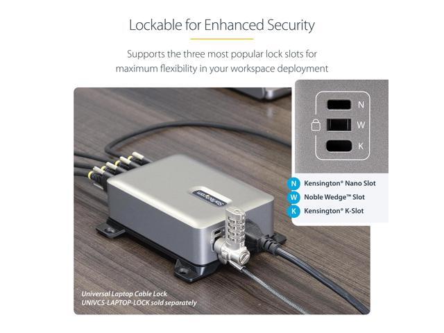 StarTech 4-Port Multi-Device USB-C Charger, 240W Total, Single Port 140W EPR, PD 3.1, Screw Locking Ports, Surface Mounting, Ideal for Boardrooms...