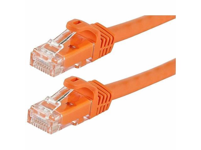 Monoprice Cat6 Ethernet Patch Cable - 14 Feet - Orange Network Internet Cord - Snagless RJ45, Stranded, 550Mhz, UTP, Pure Bare Copper Wire, 24AWG...