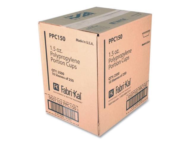 Portion Cups 1.5 oz Plastic Clear 250/Sleeve 10 Sleeves/Carton PPC150