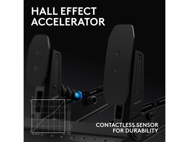 Logitech - RS Pedals Sim Racing Pedals with 75 kg Load Cell Brake and Adjustable Pedal Positions - Black - image 3