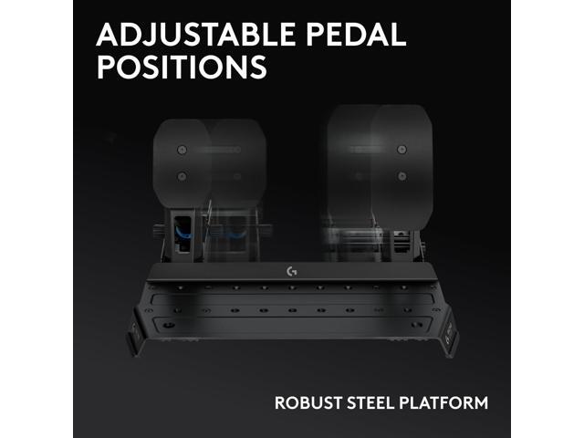 Logitech - RS Pedals Sim Racing Pedals with 75 kg Load Cell Brake and Adjustable Pedal Positions - Black - image 4