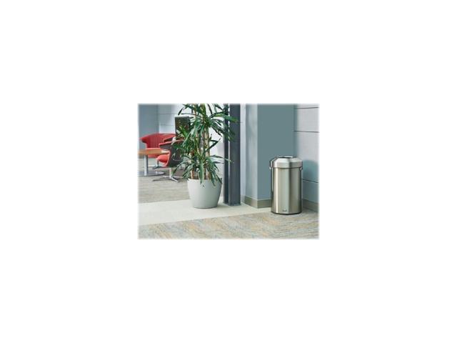 Rubbermaid Refine Series Waste Receptacle - 16 gallon - Plastic/Stainless Steel 2147583