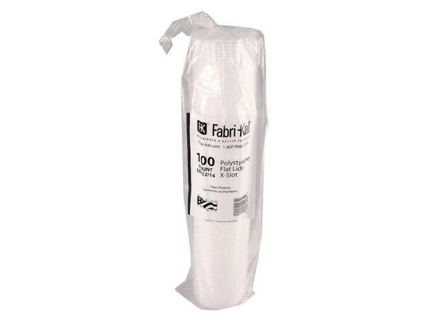 Kal-Clear/Nexclear Drink Cup Lids Flat X-Style Straw Slot Fits 12 oz to 14 oz Cold Cups Plastic Translucent 1000/CT 9508216