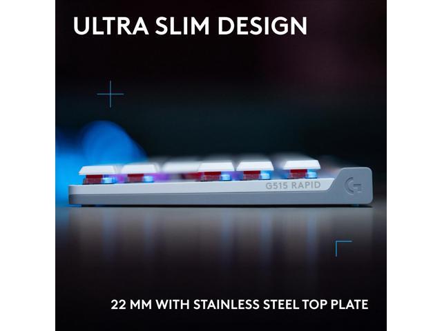 Logitech - G515 RAPID TKL Wired Mechanical Analog Low-Profile Switch Gaming Keyboard with LIGHTSYNC RGB - White - image 12