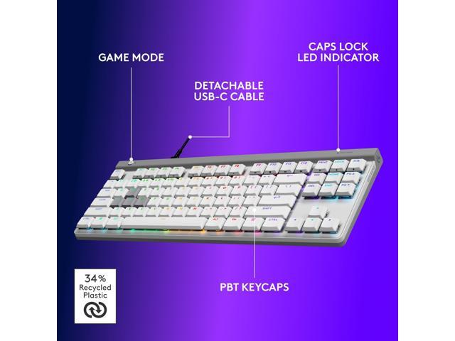 Logitech - G515 RAPID TKL Wired Mechanical Analog Low-Profile Switch Gaming Keyboard with LIGHTSYNC RGB - White - image 9