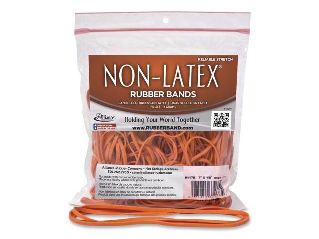 Non-Latex Rubber Bands Size 117B Orange 63/Pack 37178
