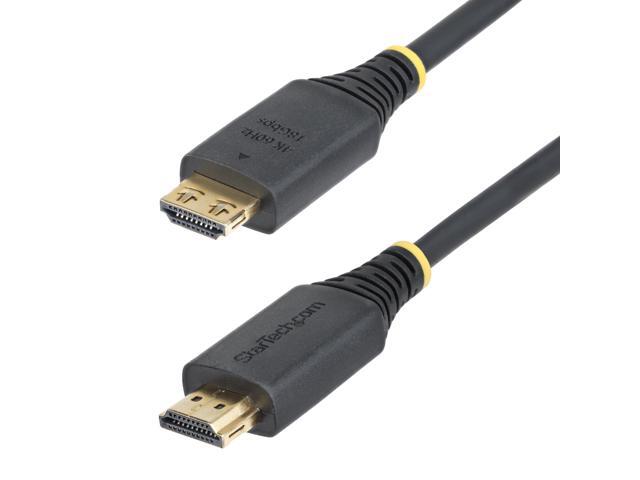 StarTech 8ft 2.4m High Speed HDMI Cable with Gripping Connectors 4K 60Hz/1440p 144Hz 18Gbps UHD HDMI 2.0 Cord TPE Jacket