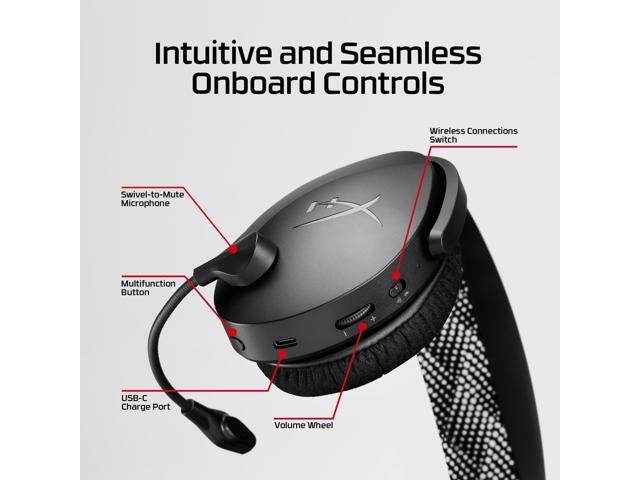 HyperX - Cloud Jet Dual Wireless Gaming Headset for PC, Mac, PS5, PS4, and Mobile - Black - image 12