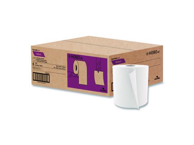 Cascades Pro Roll Paper Towels 1-Ply 7.9' x 800 ft White 6 Rolls/Carton H080