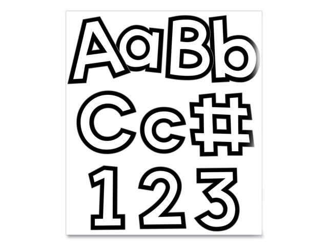 EZ Letter Combo Packs 4' Tall White Characters Black Background 219 Pieces 130100