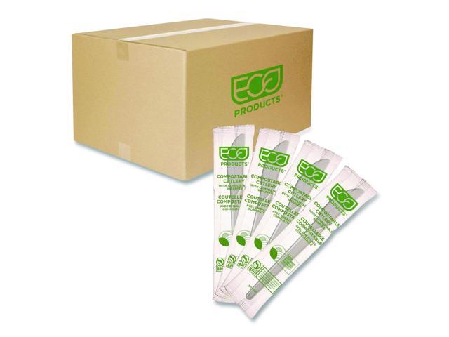 Plantware Compostable Cutlery Knife Plastic White 1000/Carton EPS011W