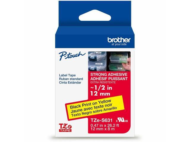 Brother P-touch Extra-Strength TZe Tape Cartridge - - DiameterCartridge - Yellow - Water Resistant - Laminated - Strong, Durable, Customizable,...