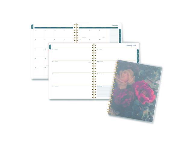 Midnight Garden Weekly/Monthly Planner 11 x 8.5 Floral Artwork Black/Pink/Green Cover 12-Month Jan-Dec: 2026 1768905