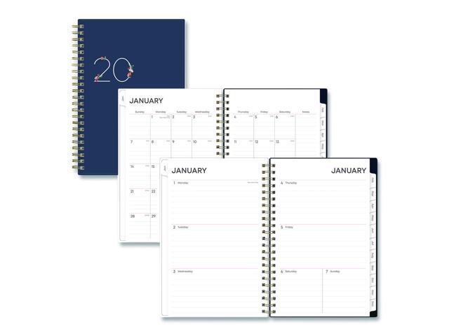 Ashlyn Weekly/Monthly Planner Floral Artwork 8 x 5 Navy/Multicolor Cover 12-Month Jan to Dec: 2026 BLS143958