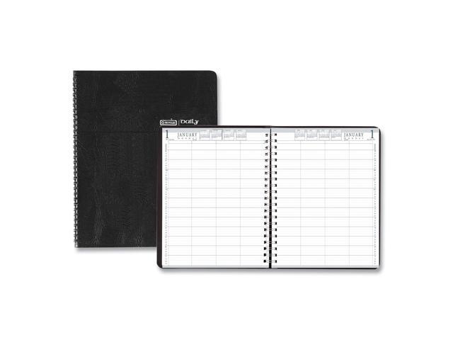 Eight-Person Group Practice Daily Appointment Book 11 x 8.5 Black Cover 12-Month Jan to Dec: 2026 28102