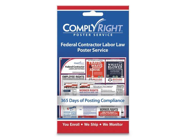 ComplyRight Federal Contractor Labor Law Poster Service Card English CRPS03