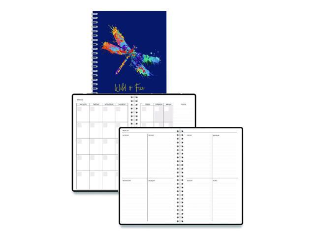 Recycled Non-Dated Monthly/Weekly Planner Wild and Free Multicolor Cover Undated 212146