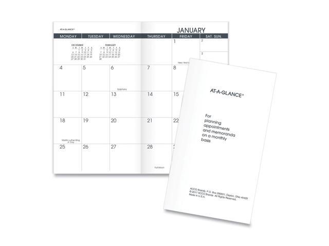 At-A-Glance Pocket Size Planner Refill 6 1/8x3.5 White 2026 7090610