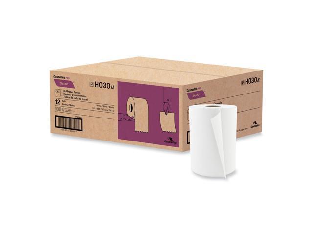 Cascades Pro Select Roll Paper Towels 1-Ply White 12 Rolls/Ctn H030