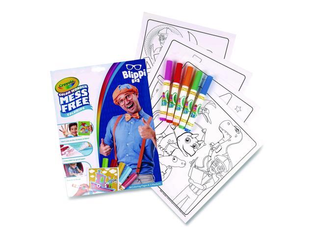Crayola Blippi Color Wonder Kit, 18 Coloring Pages, 5 Markers 75-2726