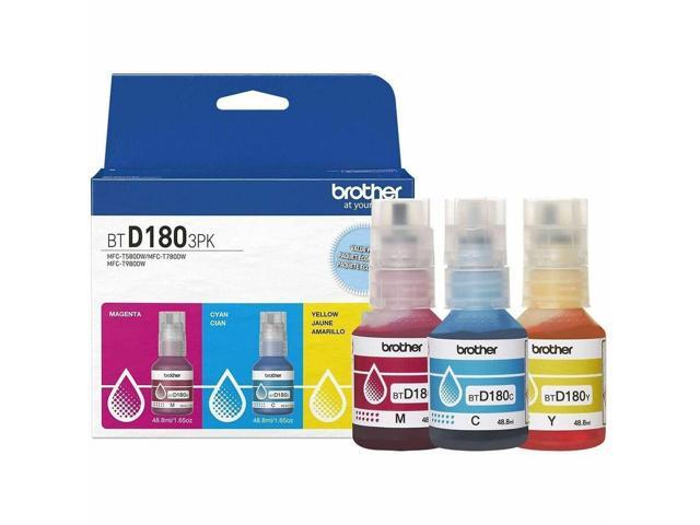 Brother - Genuine BTD180 3PK 3-Pack of High-Yield Cyan, Magenta, and Yellow Ink Bottles