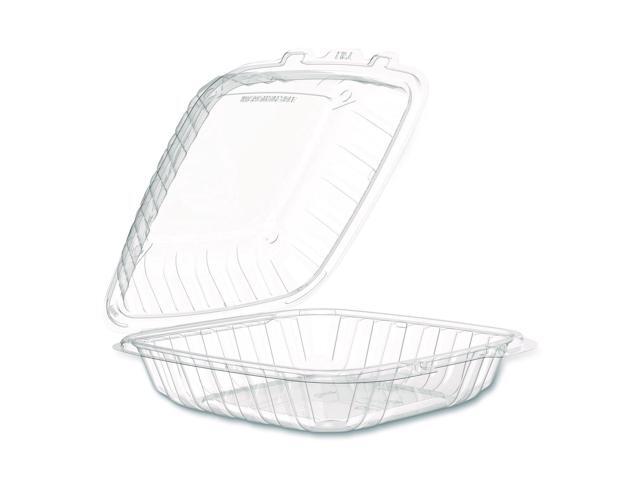 Microwaveable Hinged Containers ProPlanet Seal 9 x 8.75 x 3 Clear Plastic 150/Carton 90PPHT1