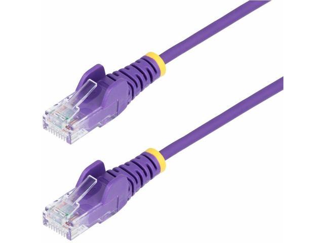 StarTech 50ft Purple Slim CAT6 Ethernet Cable, Snagless, 100W PoE, UTP, LSZH, 28AWG Pure Bare Copper Wire, Slim RJ45 Network Patch Cord Model...