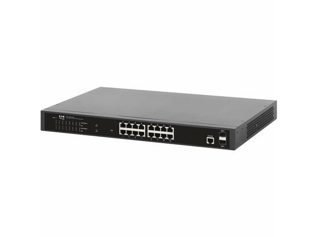 Eaton NGS16C2POE-1 16-Port Managed Ethernet Switch - 2 SFP Ports - Rackmountable - 220W POE