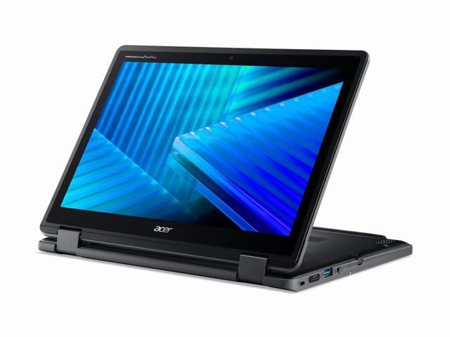Acer - TravelMate B3 Spin 12 B312RN-31 2-in-1 12.2" IPS LCD 1920 x 1200 (WUXGA) Touch Screen - Intel N-Series - 128GB SSD - Black - image 3
