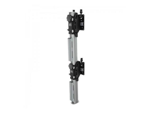 Atdec Freestanding Heavy Duty Dual Vertical Monitor Mount - Silver - image 3