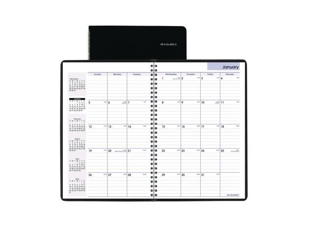 DayMinder Monthly Planner Ruled Blocks 12' x 8' Black Cover 14-Month: Dec 2025 to Jan 2027 G47000