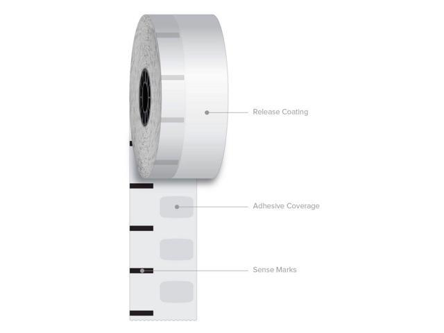 Sticky Media 3.15' x 350 ft White 12 Rolls/Carton ICX90232663