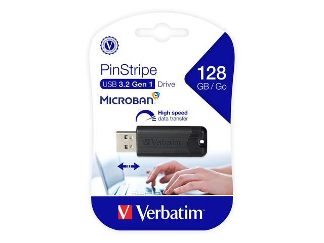 PinStripe USB 3.2 Flash Drive 128 GB Black 49319
